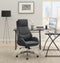 Upholstered Office Chair With Padded Seat - Gray-Washburn's Home Furnishings