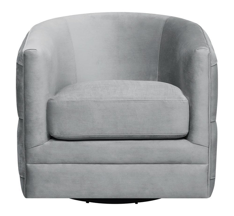 Upholstered Swivel Accent Chair - Pearl Silver-Washburn's Home Furnishings