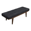 Upholstered Tufted Bench - Gray-Washburn's Home Furnishings