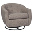 Upshur - Taupe - Swivel Glider Accent Chair-Washburn's Home Furnishings