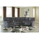 Urbino - Charcoal - Left Arm Facing Power Loveseat 3 Pc Sectional-Washburn's Home Furnishings