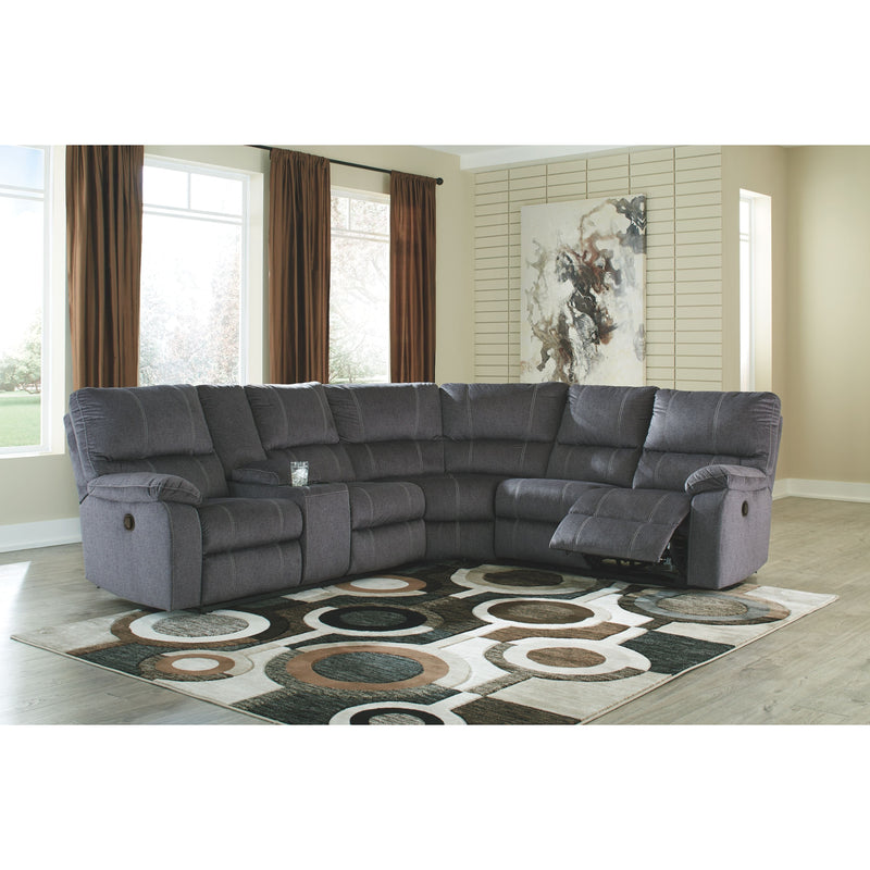 Urbino - Charcoal - Left Arm Facing Reclining Loveseat 3 Pc Sectional-Washburn's Home Furnishings