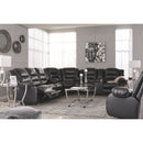 Vacherie - Black - Dbl Rec Loveseat W/console-Washburn's Home Furnishings