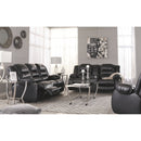 Vacherie - Black - Dbl Rec Loveseat W/console-Washburn's Home Furnishings