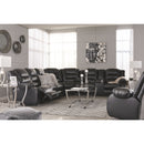 Vacherie - Black - Dbl Rec Loveseat W/console-Washburn's Home Furnishings