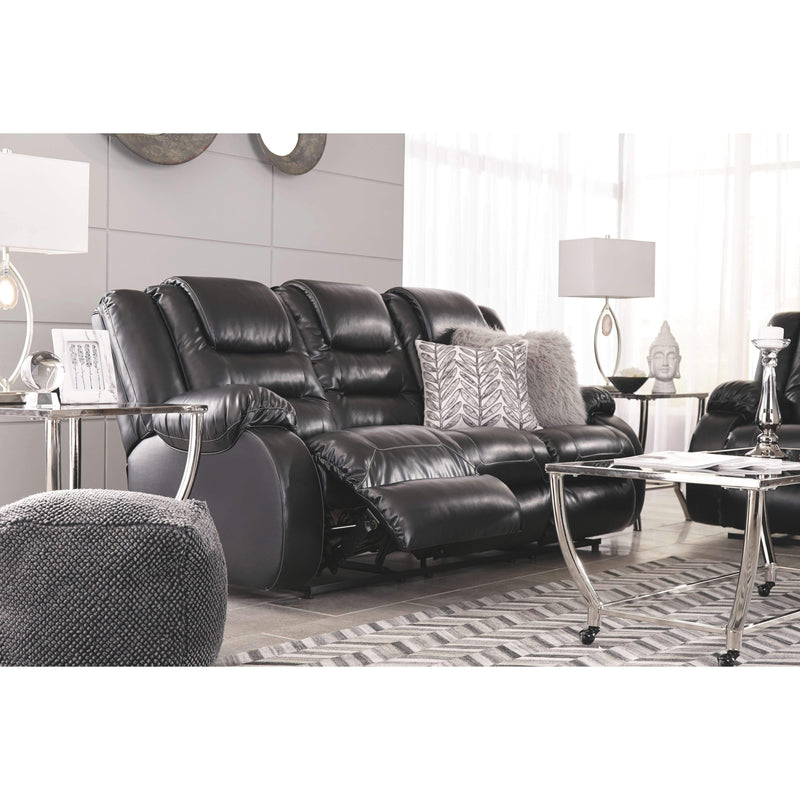 Vacherie - Black - Reclining Sofa-Washburn's Home Furnishings