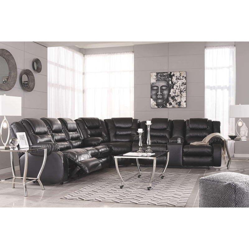 Vacherie - Black - Reclining Sofa-Washburn's Home Furnishings