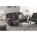 Vacherie - Black - Reclining Sofa-Washburn's Home Furnishings