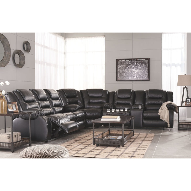 Vacherie - Black - Reclining Sofa-Washburn's Home Furnishings