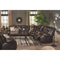 Vacherie - Chocolate - Dbl Rec Loveseat W/console-Washburn's Home Furnishings