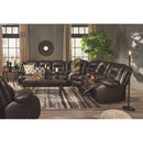 Vacherie - Chocolate - Dbl Rec Loveseat W/console-Washburn's Home Furnishings