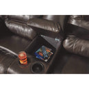 Vacherie - Chocolate - Dbl Rec Loveseat W/console-Washburn's Home Furnishings