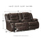 Vacherie - Chocolate - Dbl Rec Loveseat W/console-Washburn's Home Furnishings