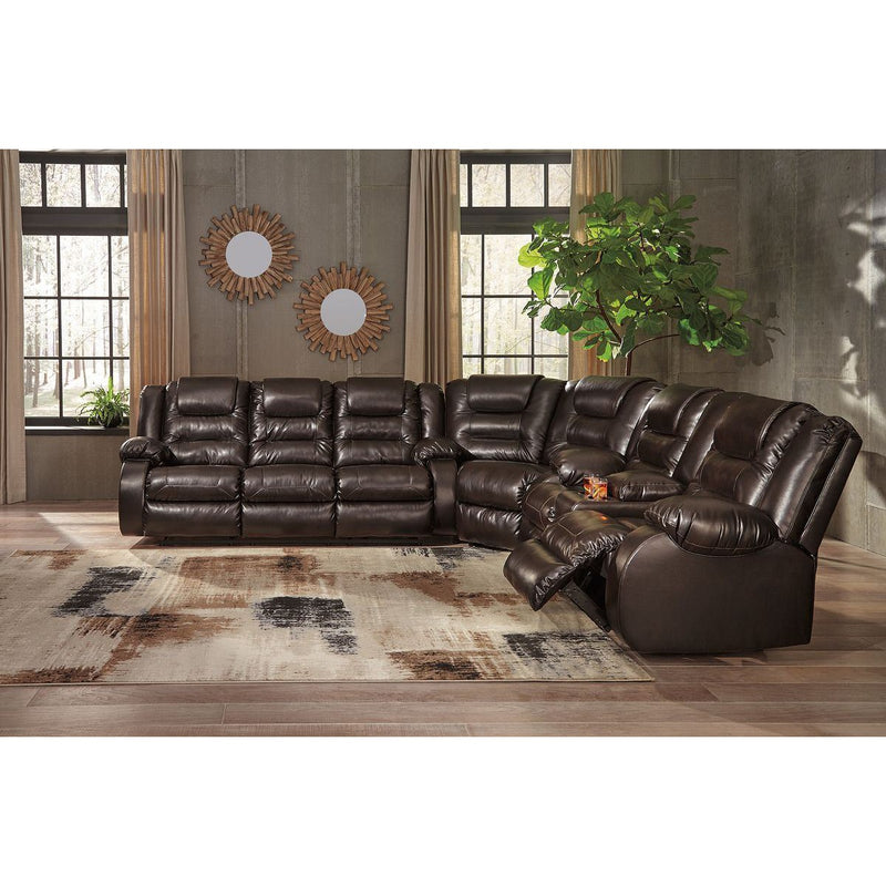 Vacherie - Chocolate - Reclining Sofa 3 Pc Sectional-Washburn's Home Furnishings