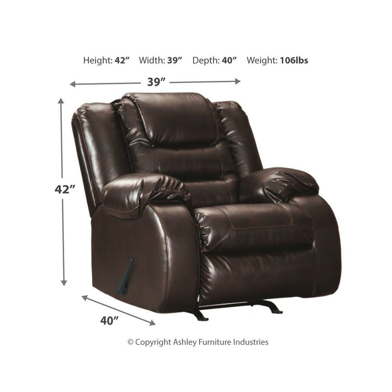 Vacherie - Chocolate - Rocker Recliner-Washburn's Home Furnishings