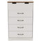 Vaibryn - White / Brown / Beige - Five Drawer Chest-Washburn's Home Furnishings