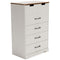 Vaibryn - White / Brown / Beige - Five Drawer Chest-Washburn's Home Furnishings