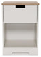 Vaibryn - White / Brown / Beige - One Drawer Night Stand-Washburn's Home Furnishings