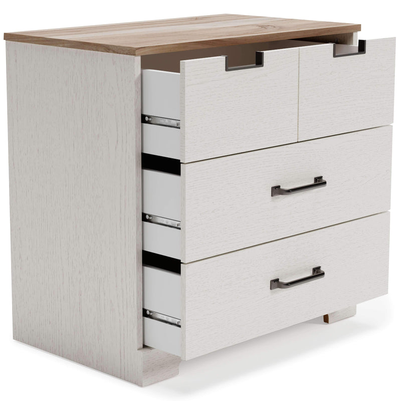 Vaibryn - White / Brown / Beige - Three Drawer Chest-Washburn's Home Furnishings