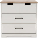 Vaibryn - White / Brown / Beige - Three Drawer Chest-Washburn's Home Furnishings