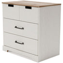 Vaibryn - White / Brown / Beige - Three Drawer Chest-Washburn's Home Furnishings