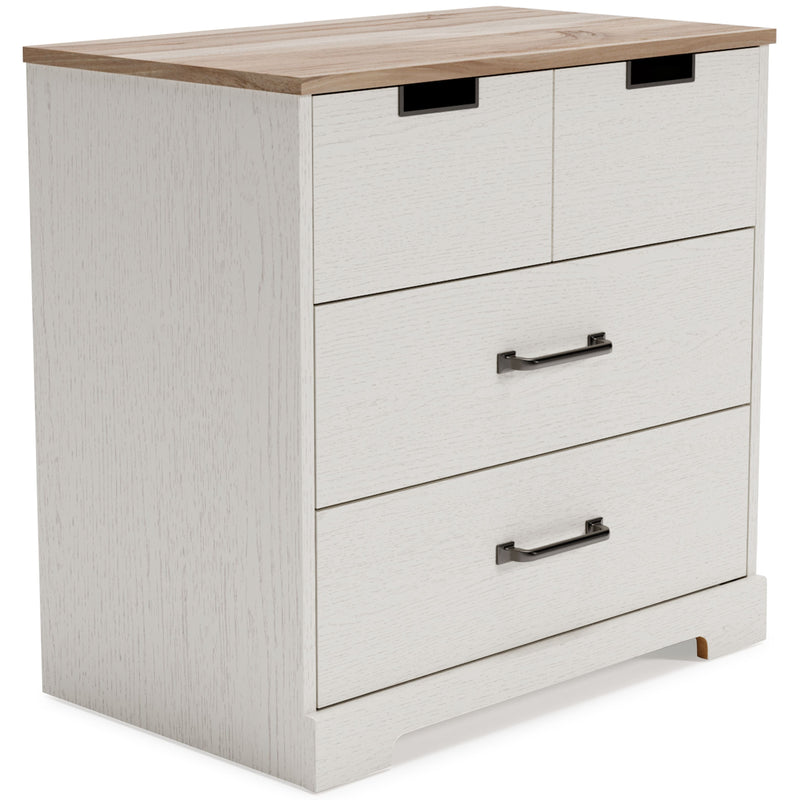 Vaibryn - White / Brown / Beige - Three Drawer Chest-Washburn's Home Furnishings