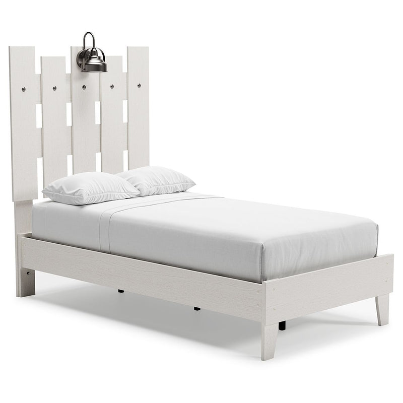 Vaibryn - White - Twin Panel Platform Bed-Washburn's Home Furnishings