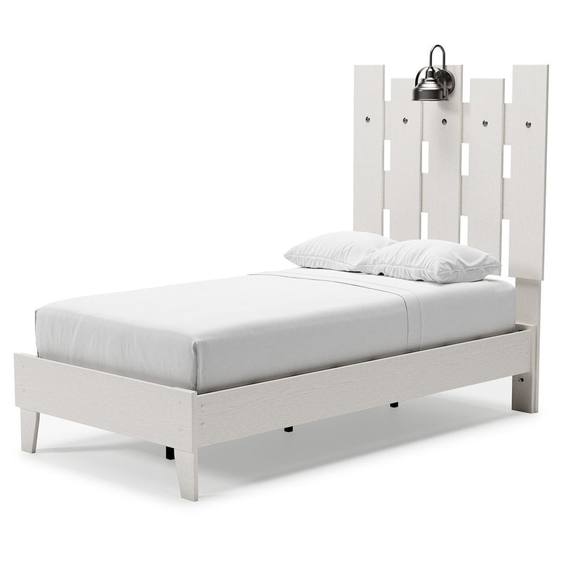 Vaibryn - White - Twin Panel Platform Bed-Washburn's Home Furnishings