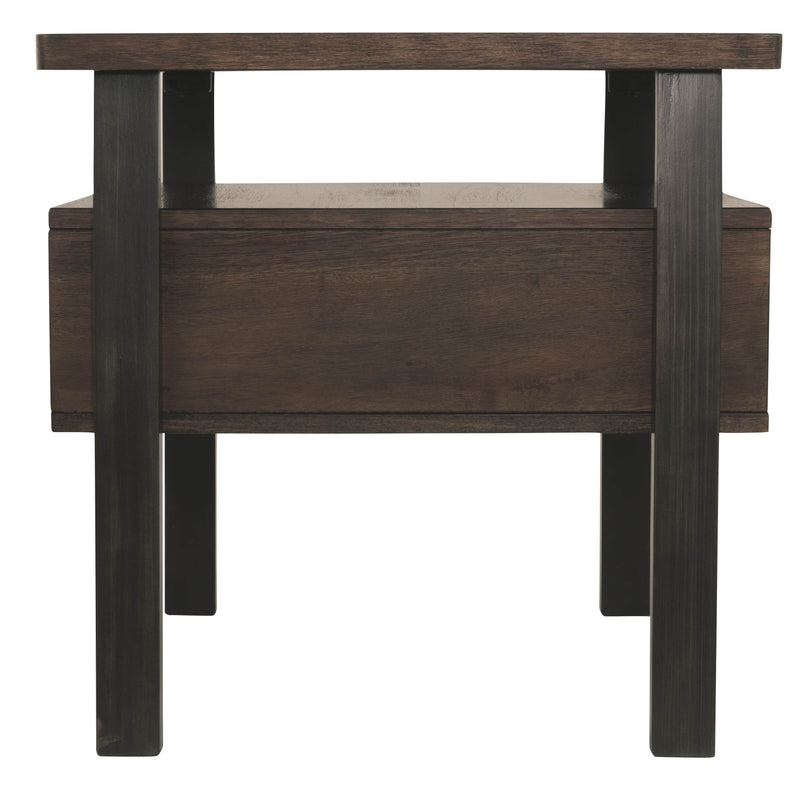 Vailbry - Brown Dark - Rectangular End Table-Washburn's Home Furnishings