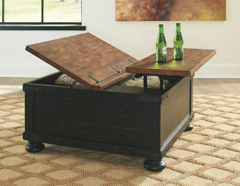 Valebeck - Black/brown - Lift Top Cocktail Table-Washburn's Home Furnishings