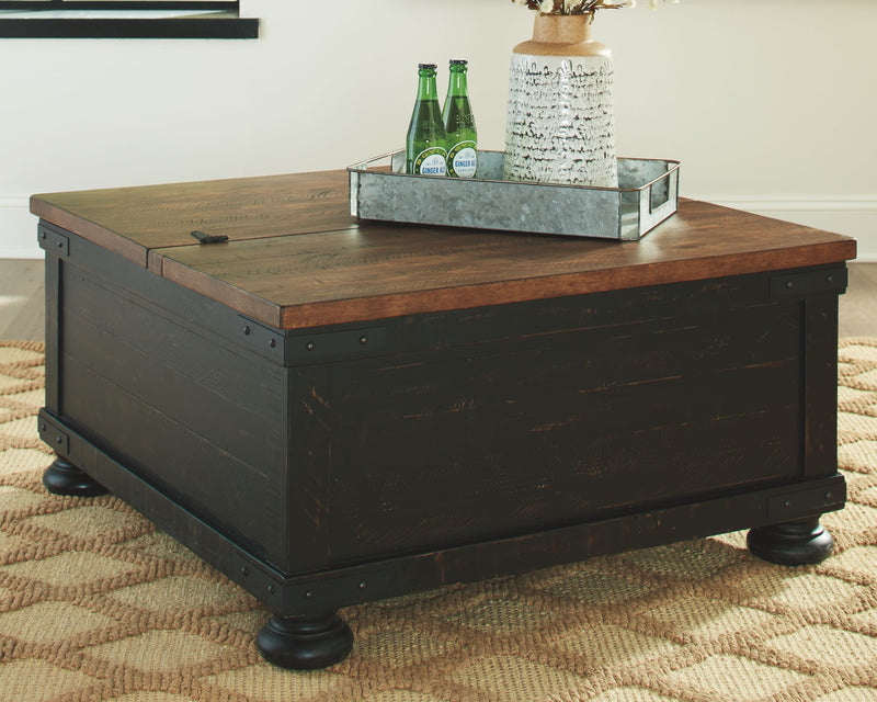 Valebeck - Black/brown - Lift Top Cocktail Table-Washburn's Home Furnishings