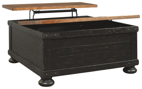 Valebeck - Black/brown - Lift Top Cocktail Table-Washburn's Home Furnishings