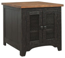 Valebeck - Black/brown - Rectangular End Table-Washburn's Home Furnishings