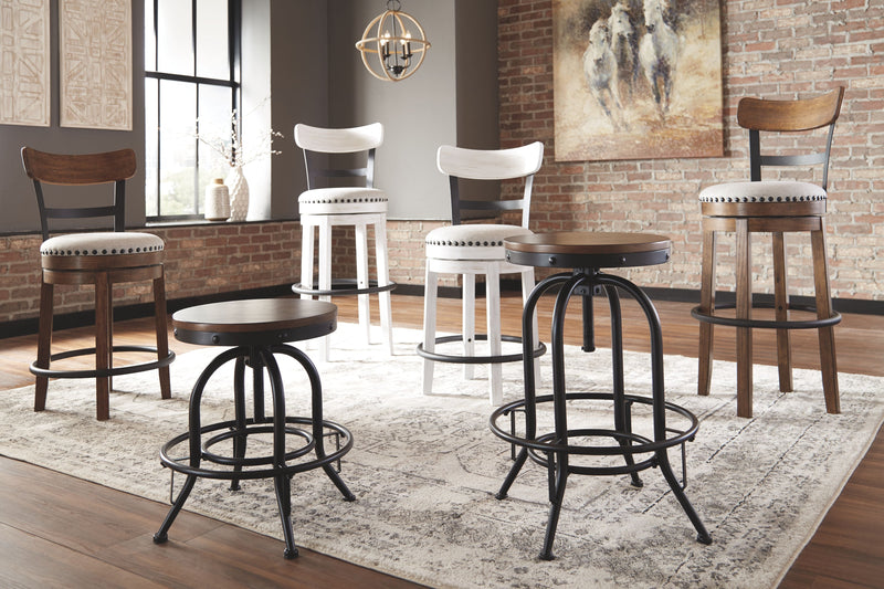 Valebeck - Brown/black - Bar Height Bar Stool (set Of 2)-Washburn's Home Furnishings