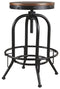 Valebeck - Brown/black - Bar Height Bar Stool (set Of 2)-Washburn's Home Furnishings