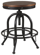 Valebeck - Brown/black - Counter Height Bar Stool (set Of 2)-Washburn's Home Furnishings