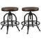 Valebeck - Brown/black - Counter Height Bar Stool (set Of 2)-Washburn's Home Furnishings