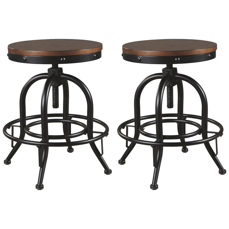 Valebeck - Brown/black - Counter Height Bar Stool (set Of 2)-Washburn's Home Furnishings