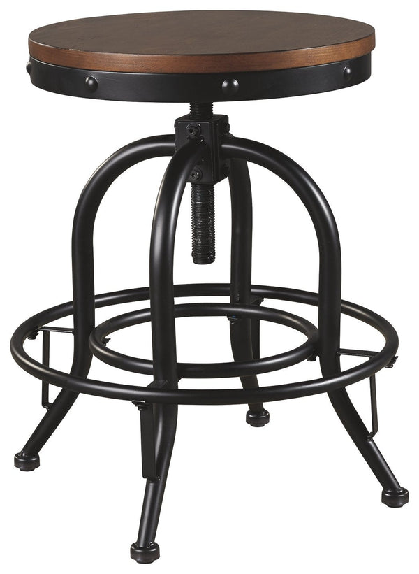 Valebeck - Brown/black - Swivel Barstool (2/cn)-Washburn's Home Furnishings