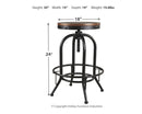 Valebeck - Brown/black - Tall Swivel Barstool (2/cn)-Washburn's Home Furnishings