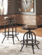 Valebeck - Brown/black - Tall Swivel Barstool (2/cn)-Washburn's Home Furnishings