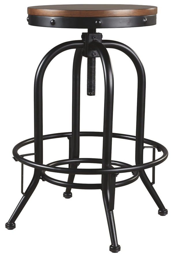 Valebeck - Brown/black - Tall Swivel Barstool (2/cn)-Washburn's Home Furnishings