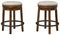 Valebeck - Brown/black - Uph Swivel Stool (1/cn)-Washburn's Home Furnishings