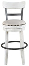 Valebeck - White - Tall Uph Swivel Barstool(1/cn)-Washburn's Home Furnishings