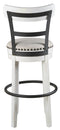 Valebeck - White - Tall Uph Swivel Barstool(1/cn)-Washburn's Home Furnishings