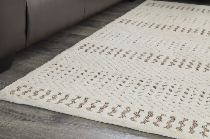 Vallcherr - Ivory/brown - Medium Rug-Washburn's Home Furnishings