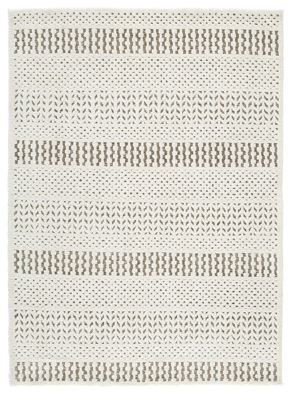 Vallcherr - Ivory/brown - Medium Rug-Washburn's Home Furnishings