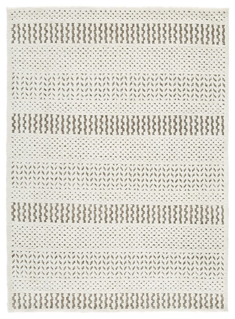 Vallcherr - Ivory/brown - Medium Rug-Washburn's Home Furnishings