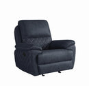 Variel - Glider Recliner - Blue-Washburn's Home Furnishings