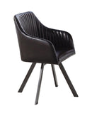 Veena - Black - Swivel Dining Chair-Washburn's Home Furnishings